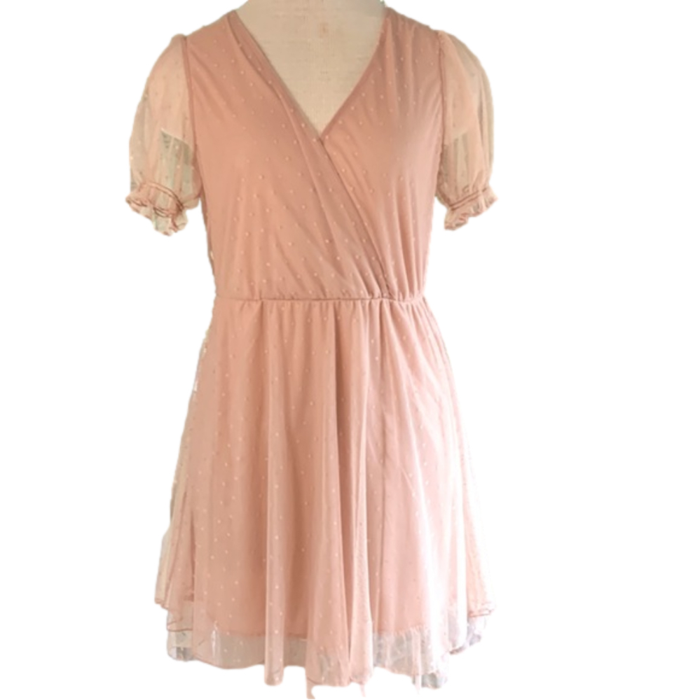 ALLISON & Kelly blush pink wrap front  size M dress